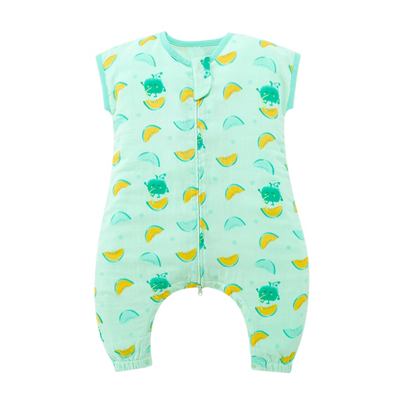 米乐鱼 宝宝睡袋夏秋款纯棉纱布婴儿防踢被中大儿童被子四季通用