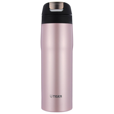 虎牌(tiger)保温杯MJC-A048 粉色304不锈钢保温杯 单手易开水杯安全锁设计杯子480毫升