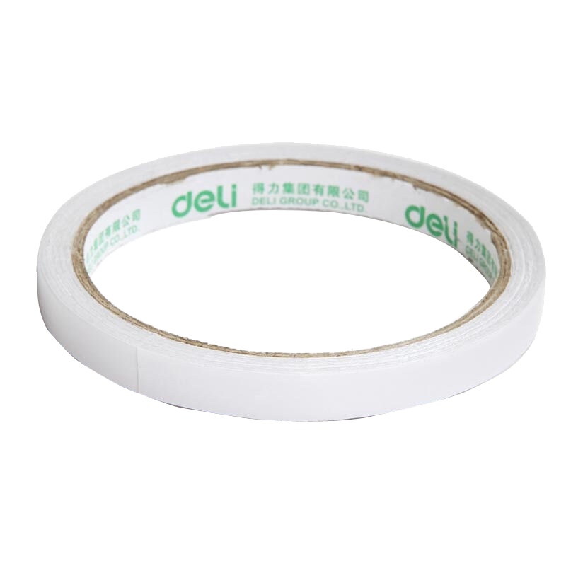 [精选]得力(deli) 30400棉纸双面胶带80um*9mm*10y(白)(32卷/箱)