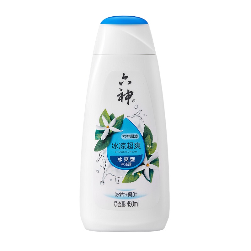 六神冰凉超爽沐浴露(蓝)-冰片450ml bd