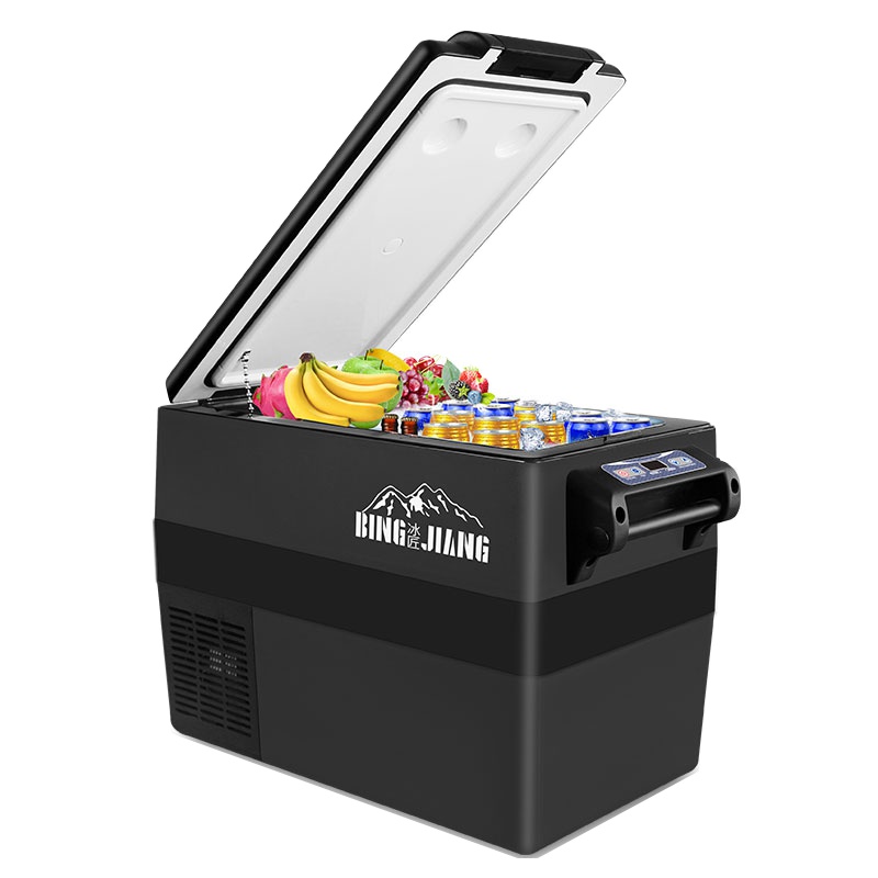 冰匠(BINGJIANG)车载冰箱压缩机汽车用冰柜 冷冻结冰零下52L黑色