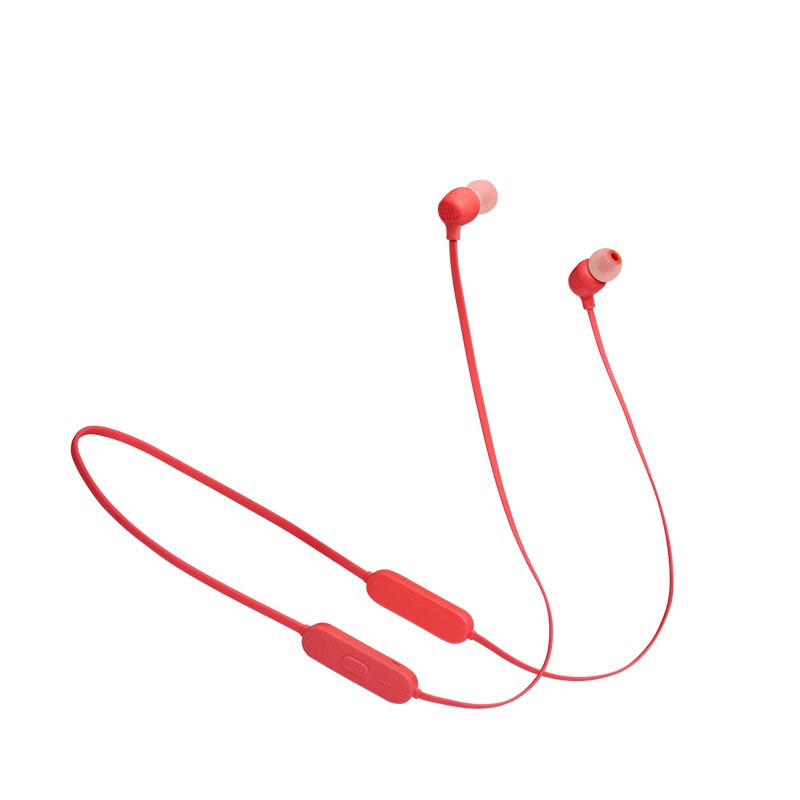 JBL TUNE125BT 无线蓝牙耳机 半入耳式运动耳麦 5.0高效传输 魔力红