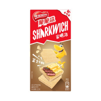 雀巢(Nestle)脆脆鲨鲨明治芝士牛排味威化饼干132g 盒装