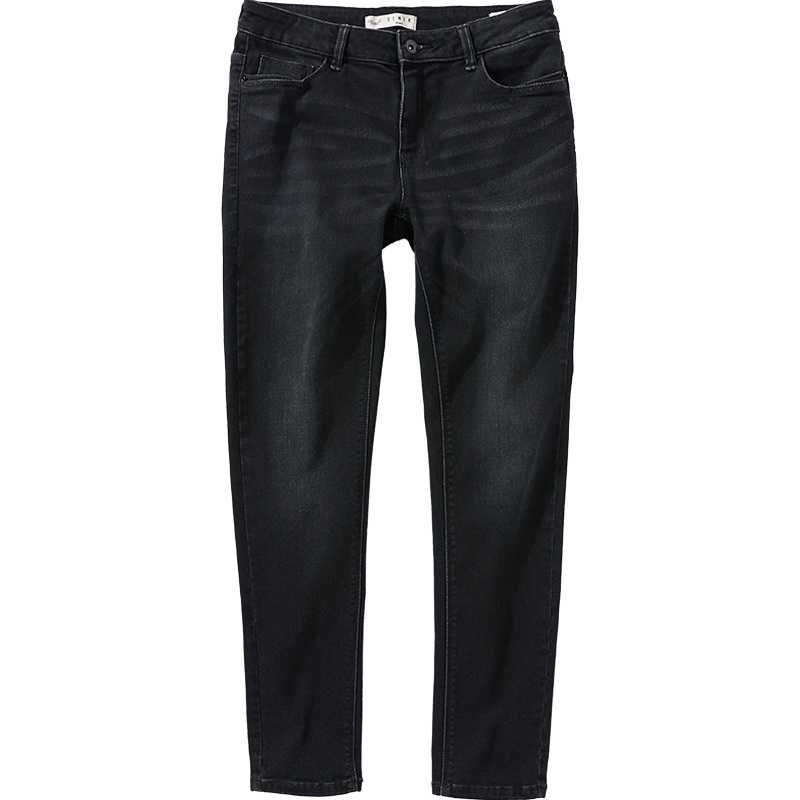 Semir森马牛仔裤女修身小脚九分裤港味复古chic潮流少女铅笔裤弹力显瘦