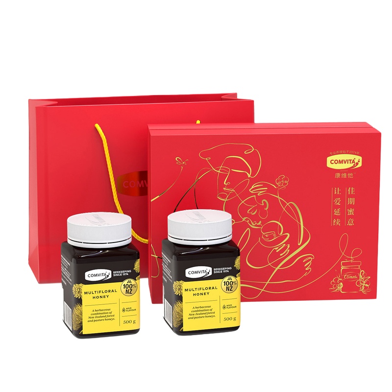 康维原装进口他多花种蜂蜜(500g*2瓶)礼盒装