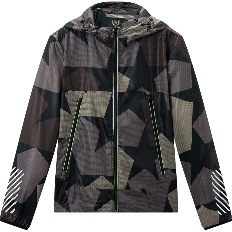 GXG男装 夏季潮流绿迷彩夹克外套