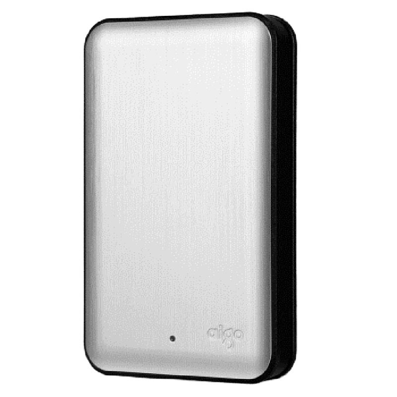 [精选]爱国者(aigo)4TB USB3.0 移动硬盘 HD-808 银色 机线一体 金属抗震防摔