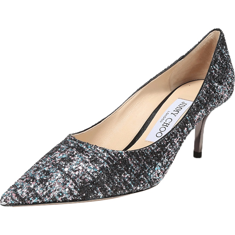 Jimmy Choo 周仰杰 女士闪光面料尖头高跟鞋 LOVE 65 ICI 191