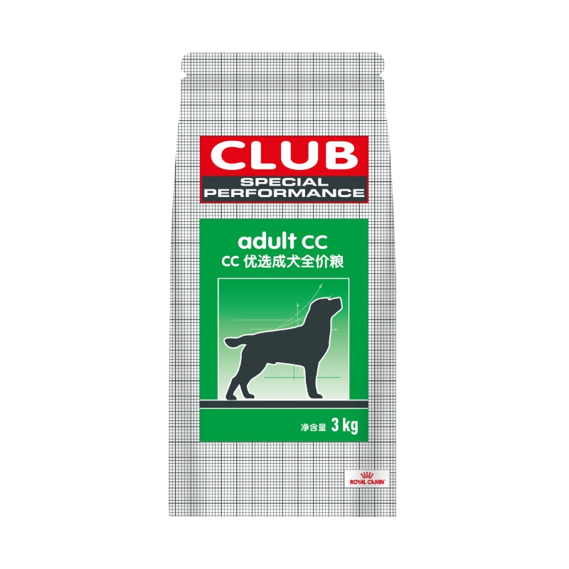 ROYAL CANIN 皇家狗粮 CC优选成犬狗粮 全价粮 3kg 全犬种通用成犬粮 均衡营养助力健康成长每一步