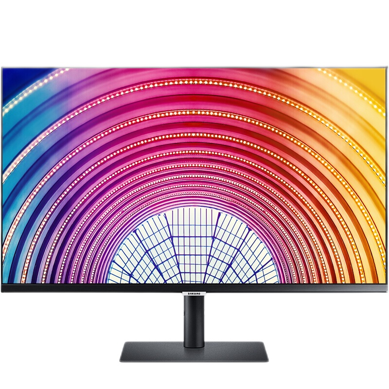 三星(SAMSUNG)S27A600NWC 27英寸2K高清/FreeSync/10.7亿色可壁挂微边框旋转升降底座usb3.0电脑显示器(HDMI+DP)