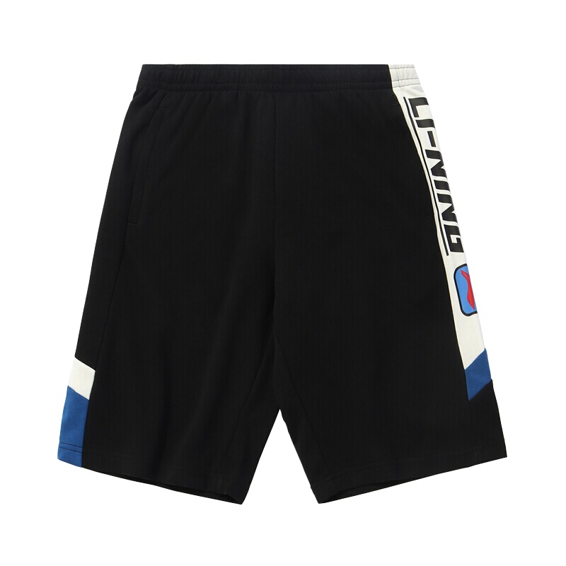 李宁（LI-NING）运动男子短裤夏季运动时尚系列短卫裤宽松透气短裤AKSQ305