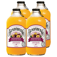 [发酵百香果汁]宾得宝(Bundaberg)百香果苏打水饮料 375ml*4瓶 汽水 澳大利亚进口