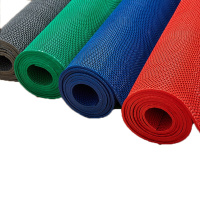 [规格:1.2*15单位:M/卷 红色]防滑垫 塑料镂空耐用网格 密实防水防滑垫 走道室外进门卫生间 厕所淋浴室洗澡脚垫