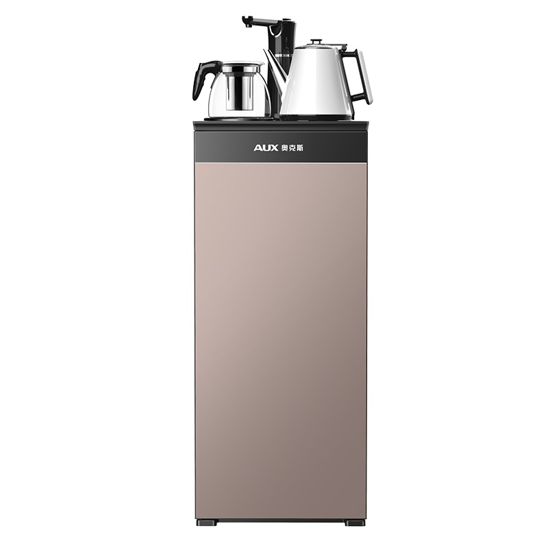奥克斯/AUX 自营茶吧机 咖啡棕 半自动上水温热即饮水机家用养生茶饮机安全童锁下置式桶装水净水YCB-P