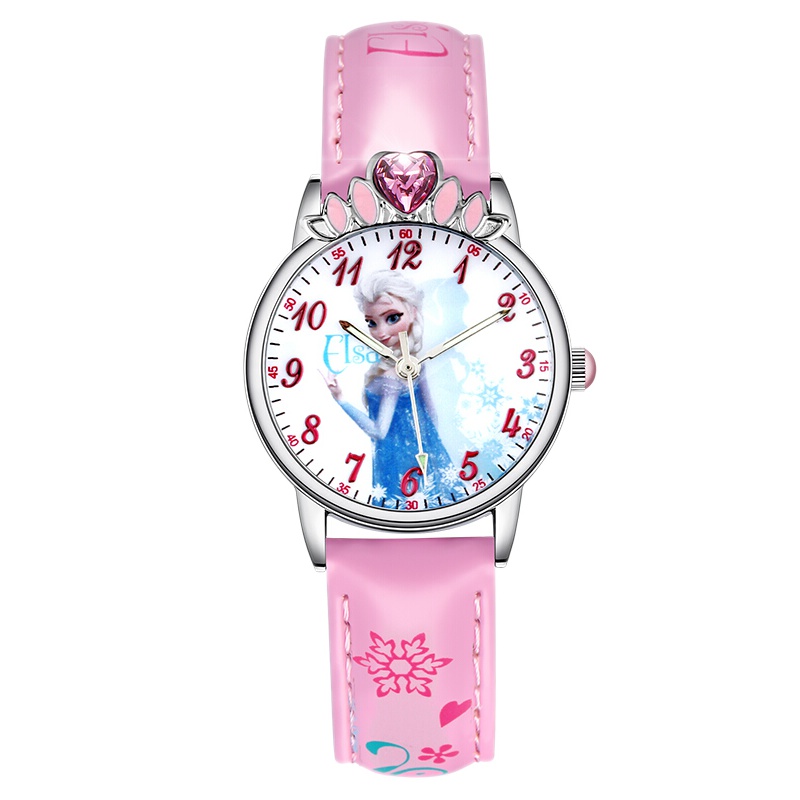 迪士尼 Disney 儿童手表女孩防水石英表冰雪奇缘公主女童手表FZ-54153