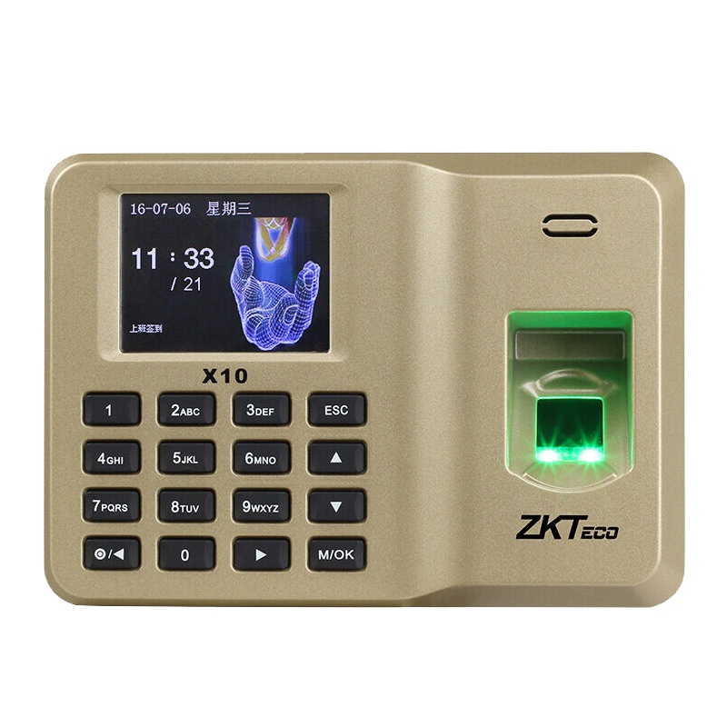 ZKTeco/熵基科技x10打卡机考勤机办公室指纹识别员工上班下班手指签到自动报表免软件安装全国联保