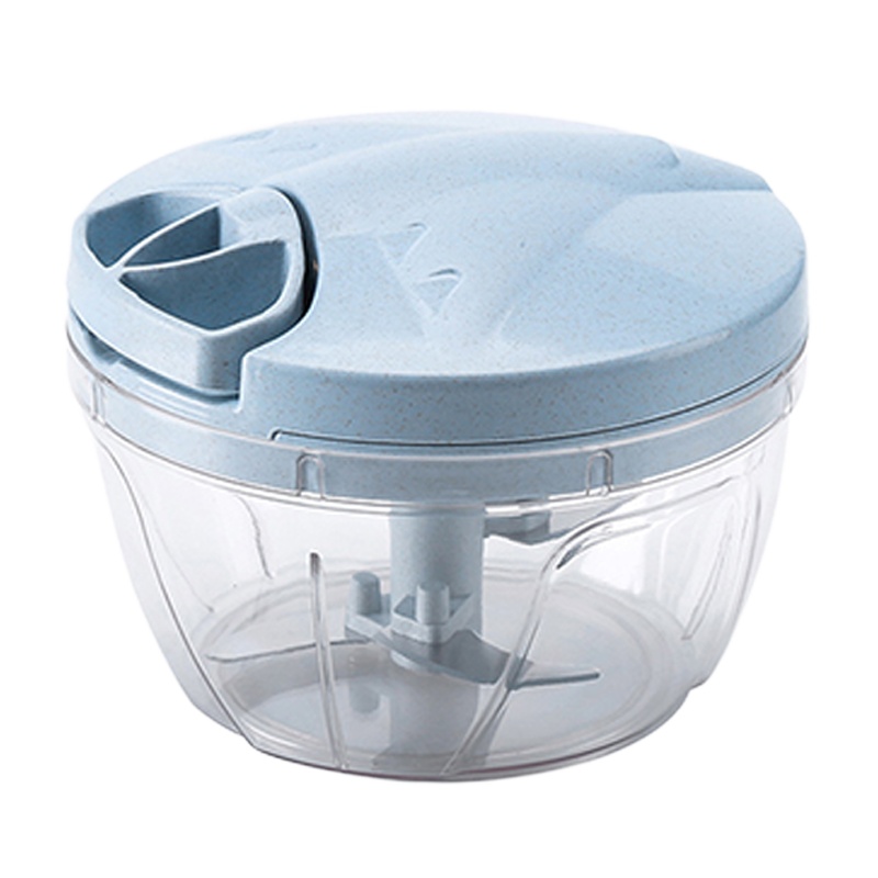 手动绞肉机家用蒜泥器多功能手拉式绞菜碎菜器拉蒜搅拌机绞菜神器|小号北欧蓝色