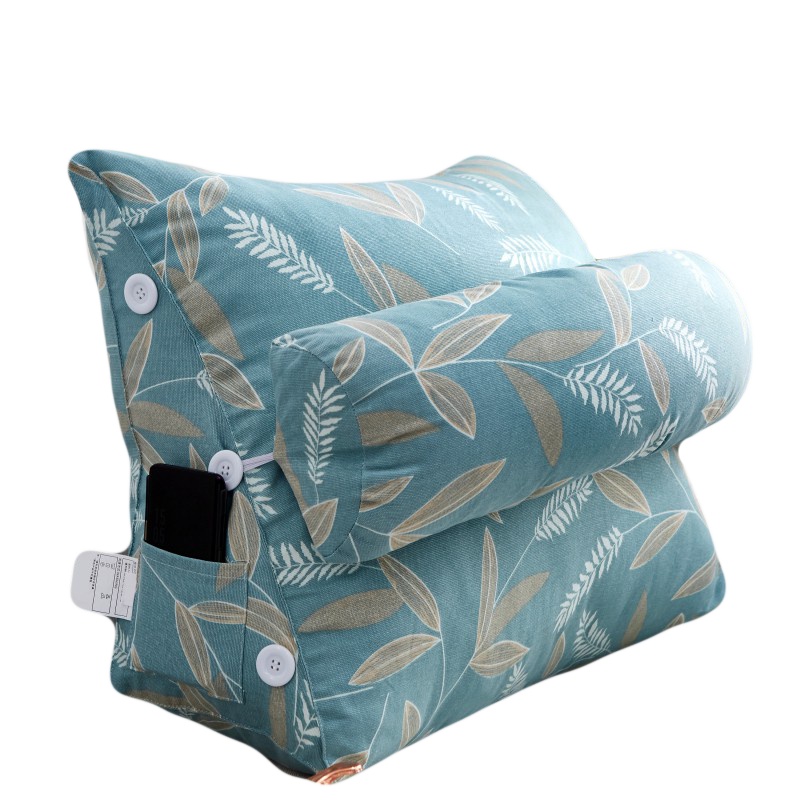 南极人(NanJiren)家纺 帆布靠枕带头枕抱枕床头靠垫背三角抱枕沙发办公室飘窗腰枕腰靠护腰枕头可调节其他