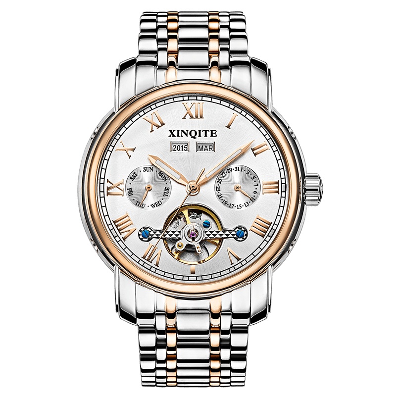 新奇特正品手表男学生自动机械表钢带防水大表盘精选男表运动夜光X-11