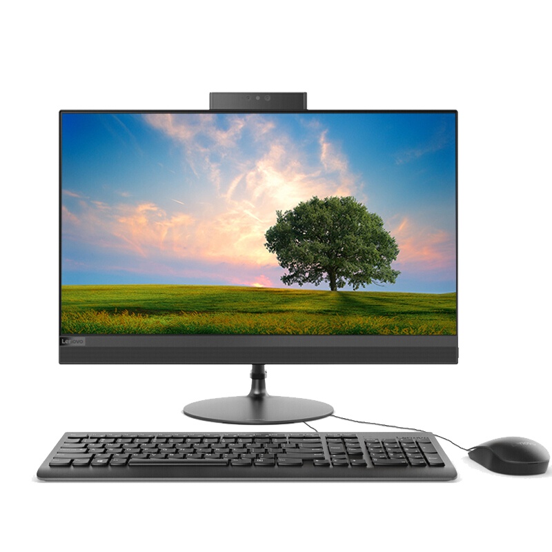 联想(Lenovo) ideacentre AIO520-22 八代intel 酷睿I3-8100T/4G/1T/21.5英寸/黑色 商务办公学习个人家用企业采购一体机台式电脑