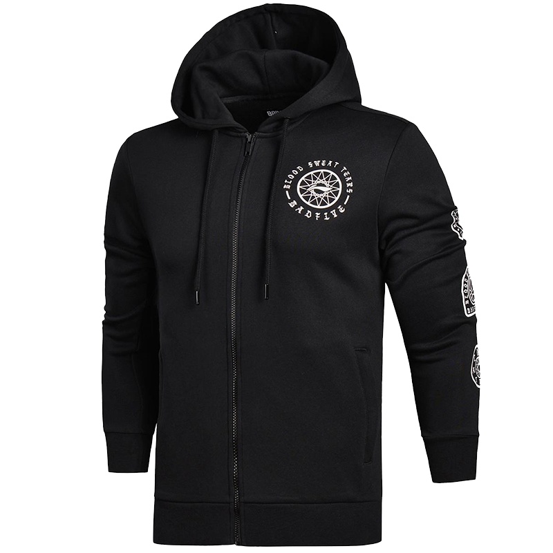 李宁LI-NING2017年卫衣男外套开衫长袖连帽卫衣休闲针织运动服