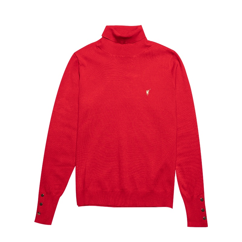 Polo Sport高领毛衣秋冬新款简约高级感修身针织衫内搭G4H658054