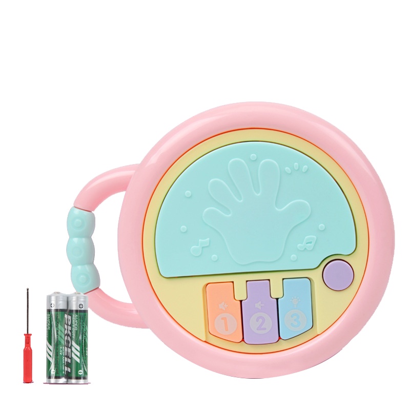 童智欣婴儿手拍鼓音乐玩具宝宝益智早教6-9-12个月 9121 两种颜色随机发货