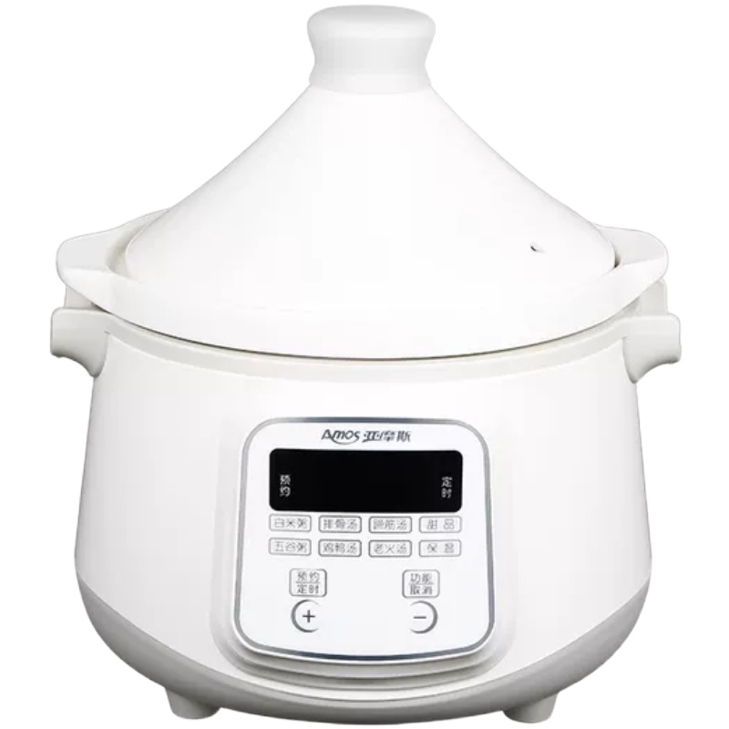 亚摩斯(AMOS)2.5L单胆电炖锅慢炖煲汤熬粥紫砂电脑式智能预约AS-DS28A 单个装