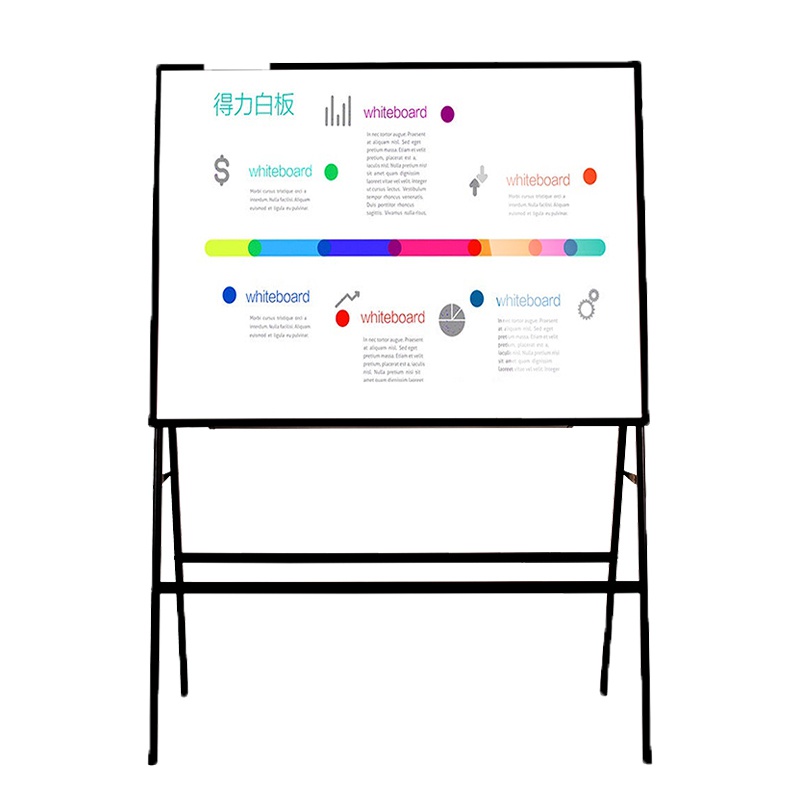 [精选]得力(deli)33357白板 A型带支架磁性大白板写字教学办公会议白板 90X120CM