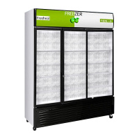 乐创(lecon)展示柜冷藏饮料柜商用立式冰柜冰箱冷柜保鲜柜 [三门草绿色] [风冷下压缩机]