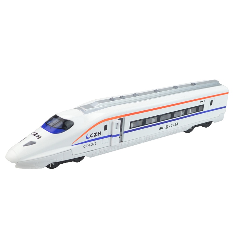 彩珀合金声光回力和谐号动车高铁仿真儿童玩具汽车模型