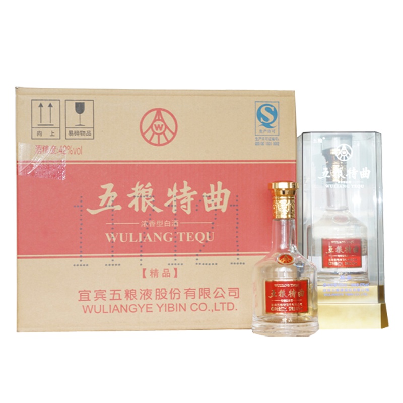 五粮液 总厂出品 五粮特曲 精品 42度 浓香型白酒 500ml*6 整箱装