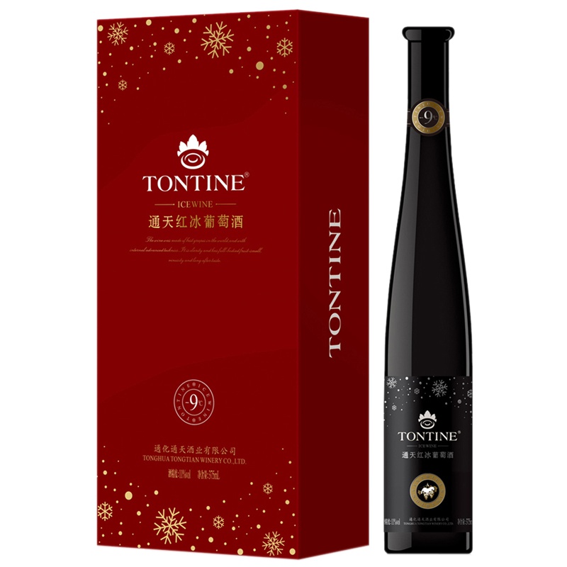 中国通天(TONTINE)红冰葡萄酒(零下9度)375ml 单支礼盒装
