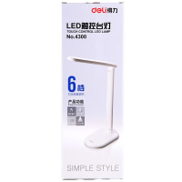 得力(deli) 4300 LED 触控台灯(白色) 适配器 DC12V 1A