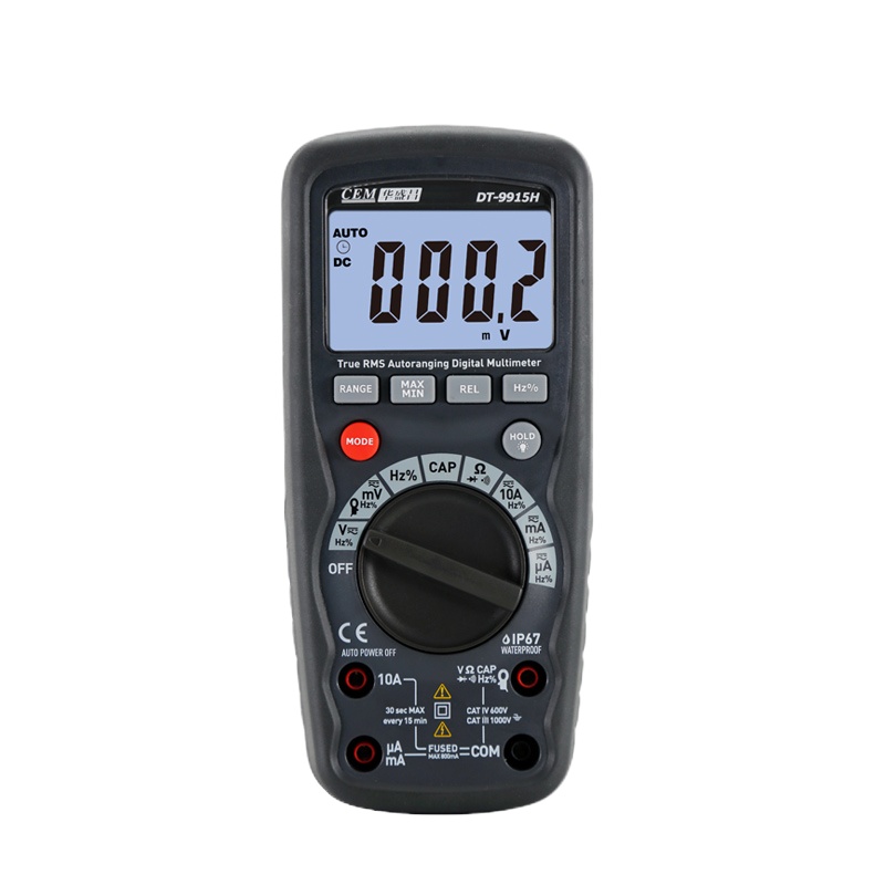 CEM华盛昌自动量程数字万用表欧姆表短路蜂鸣测试DT-9915