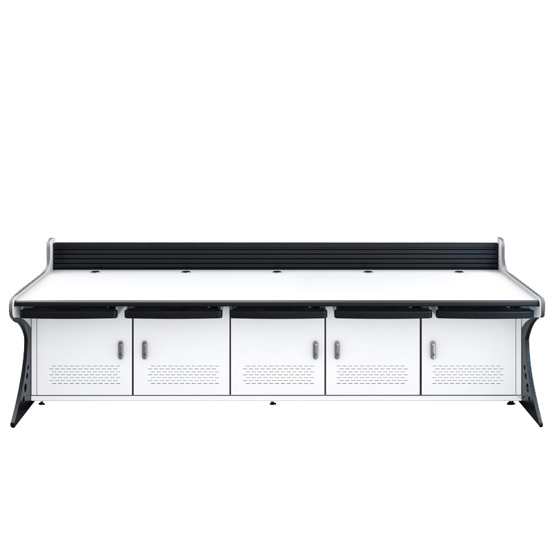 永格监控操作台 指挥调度台工控台中心视频控制机房多媒体桌播音桌讲台定制4联