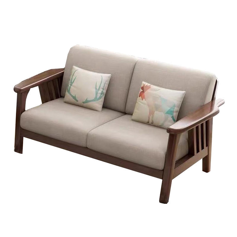 质凡 实木沙发三人位客厅沙发现代简约