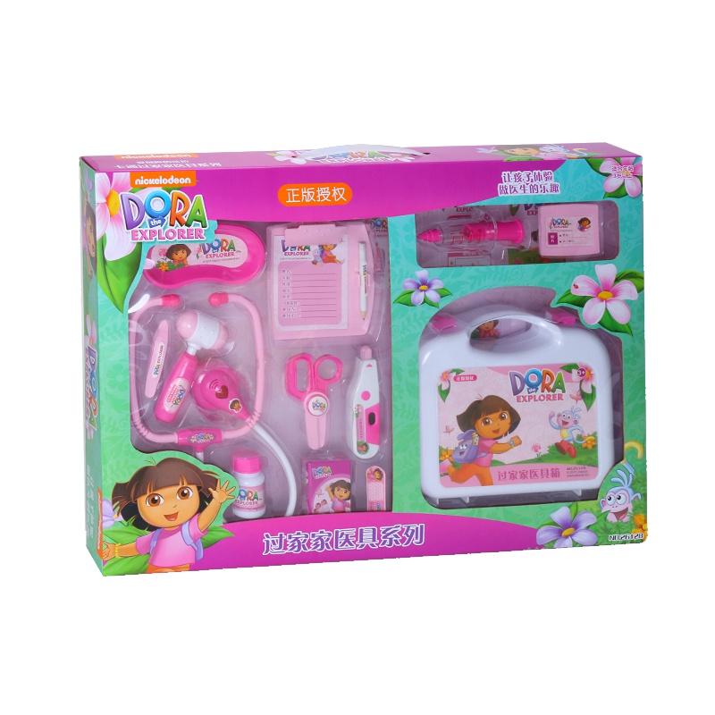 朵拉医生玩具仿真打针听诊护士医疗箱套装女孩儿童宝宝过家家26128