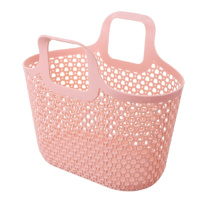 学生宿舍澡堂洗澡篮子法耐手提浴室可爱收纳筐洗漱用品沐浴蓝收纳篮