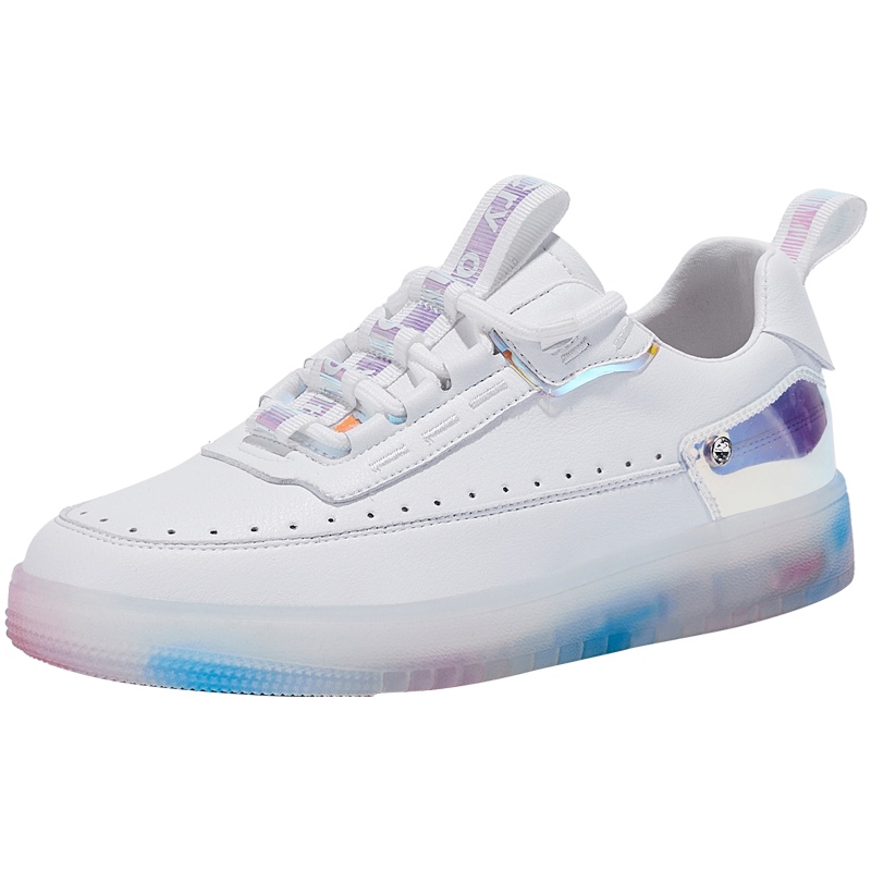 预售森马板鞋女夏季透气薄款彩色果冻底白色中国风休闲平底小白鞋