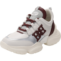 巴利 BALLY 女士皮革B-Chain装饰系带厚底休闲运动鞋CLAIRES