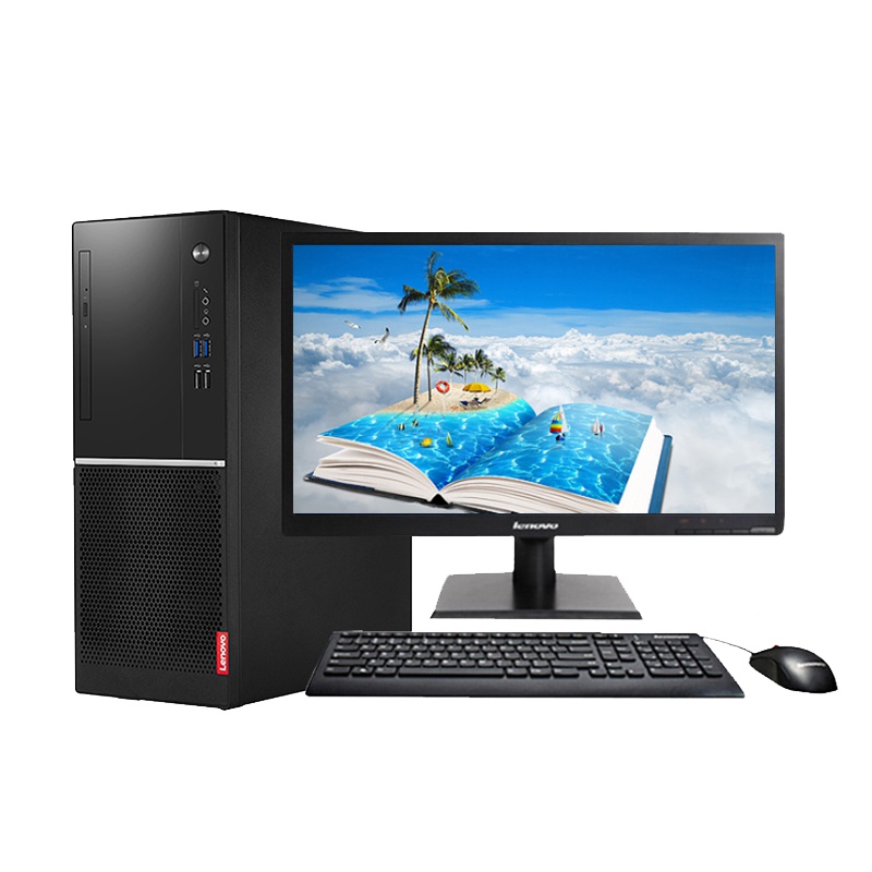 联想(Lenovo)扬天M系列/Intel i7-8700/8GB/1TB+128GB固态/2G独显/DVD刻录+19.5英寸屏商用办公企业采购家用学习用机性价比机台式电脑