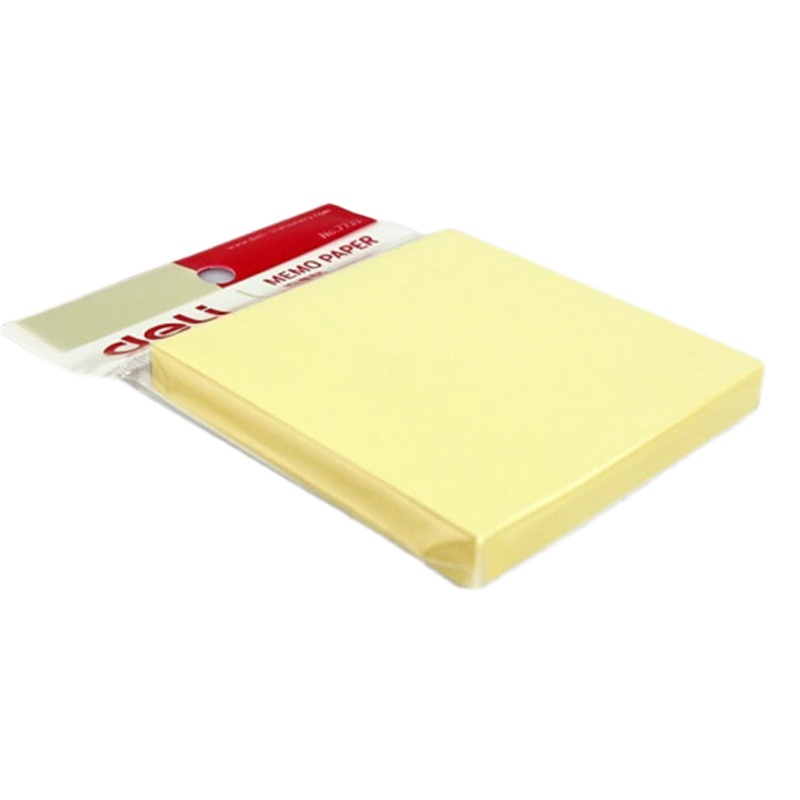 得力*7733-百事贴76*76mm(淡黄)办公用品 官方正品[2本装]