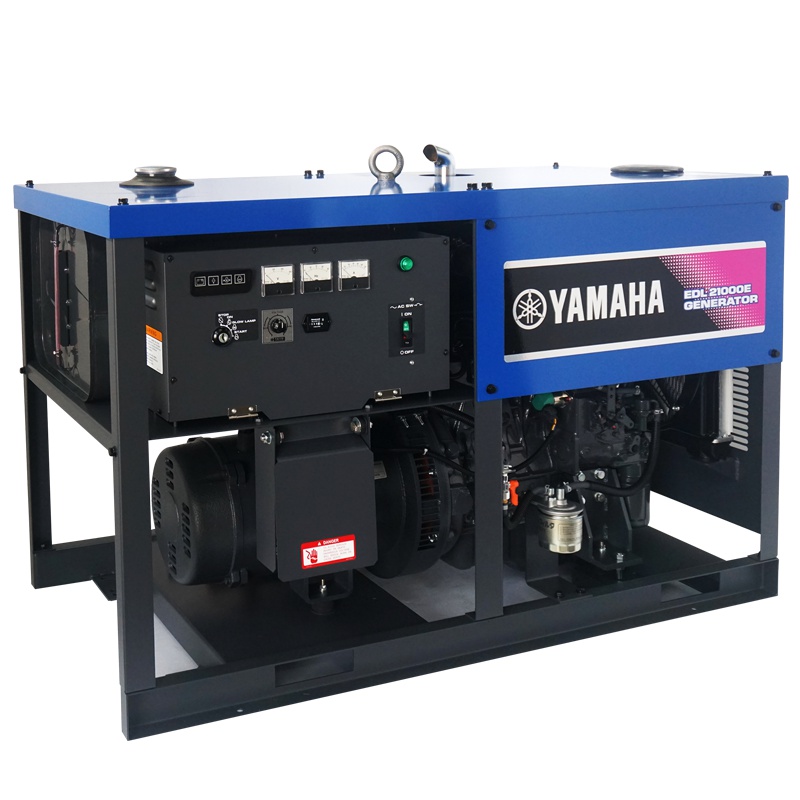 正品YAMAHA日本原装进口雅马哈柴油发电机组额定16KW单相EDL21000E四冲程四缸静音电起动2大型商用铁路工程