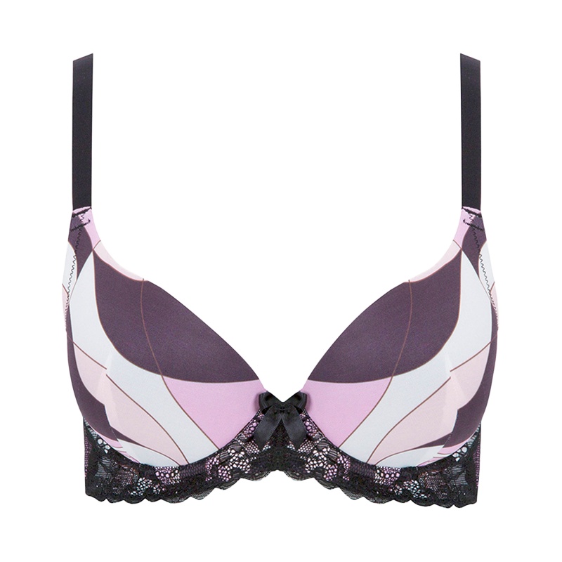 古今3/4罩杯薄棉杯光面印花罩杯款有钢圈聚拢型文胸内衣女士胸罩0H8020