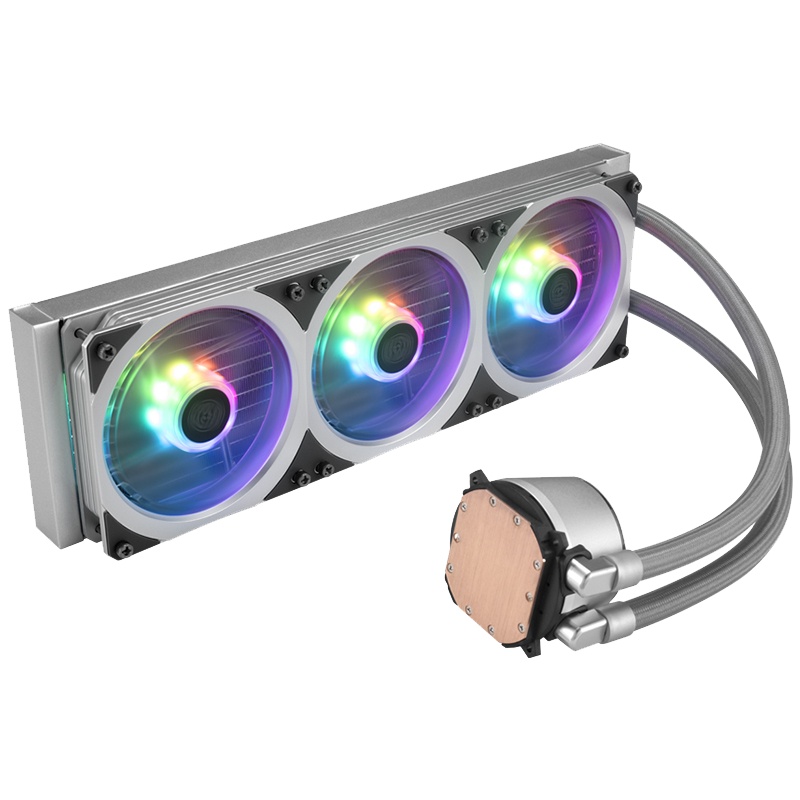 酷冷至尊(CoolerMaster)冰神P360ARGB 银色 CPU水冷散热器(I9 2066、TR4)