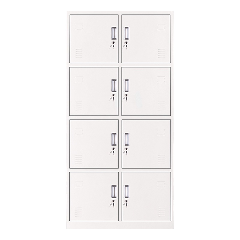 帅畅新款八门钢制更衣柜员工柜铁皮职工储物柜带锁存包柜鞋柜多门柜子八门钢制更衣柜