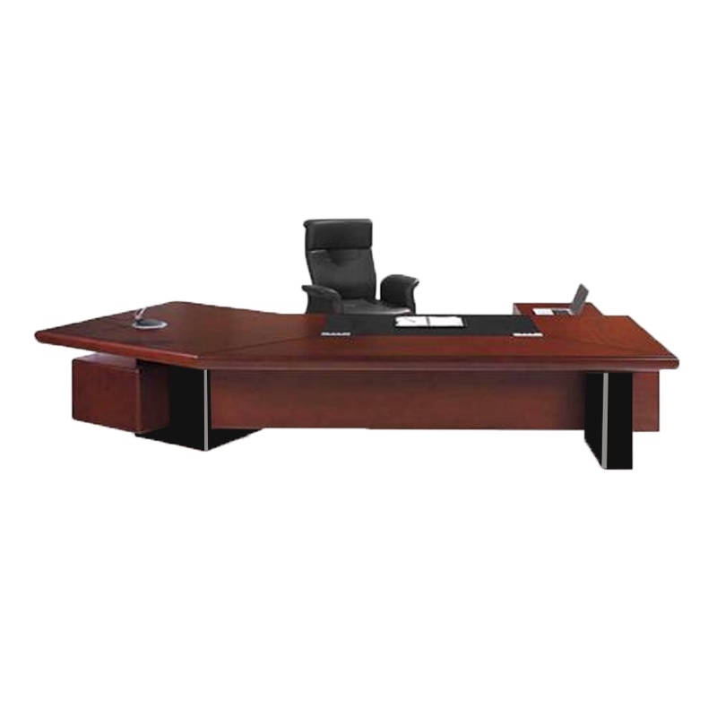 经典系列班台WK801 3200*1100*760优质天然胡桃木皮饰面