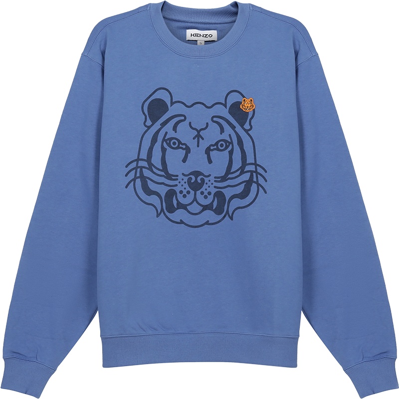 高田贤三 KENZO 男士棉质加绒款K-Tiger圆领长袖卫衣运动衫 FB6 5SW005 4MO