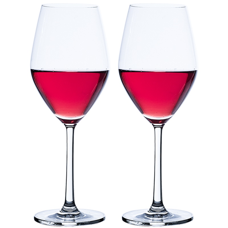 Ocean进口无铅玻璃冷切口薄款酒杯红酒杯葡萄酒高脚杯420ML2只